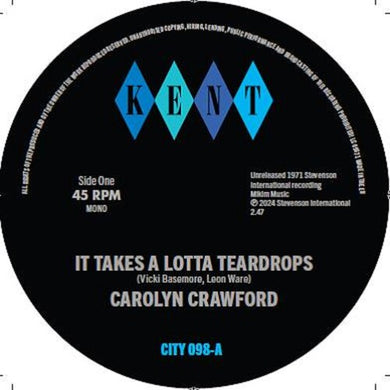 It Takes A Lotta Teardrops / I'm In Loveby Crawford, Carolyn / Hodges James Smith & Crawford (Vinyl Record)