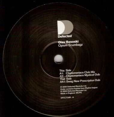 Olav Basoski: Opium Scumbagz (12-Inch Single)