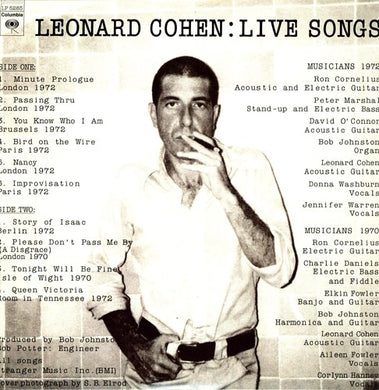 Leonard Cohen: Live Songs (Vinyl LP)