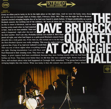 Dave Brubeck: At Carnegie Hall (Vinyl LP)