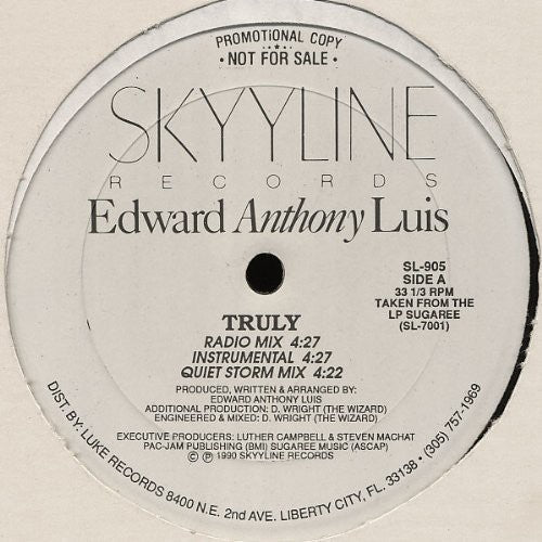 Luis, Edward Anthony: Truly (12-Inch Single)