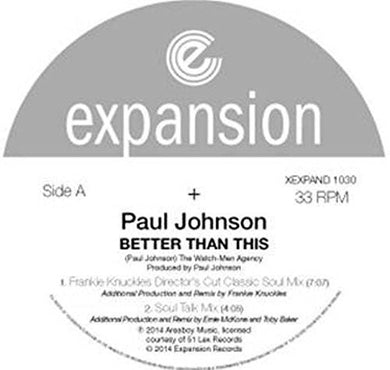 Johnson, Paul: Better Than This (12-Inch Single)