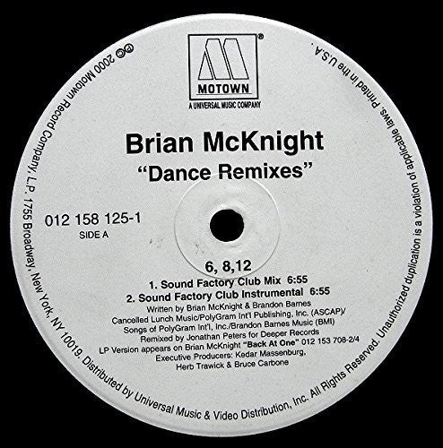 McKnight, Brian: 6 8 12 Inches (12-Inch Single)