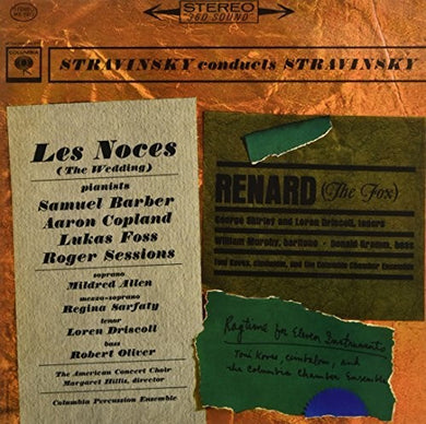 Igor Stravinsky: Les Noces (Vinyl LP)