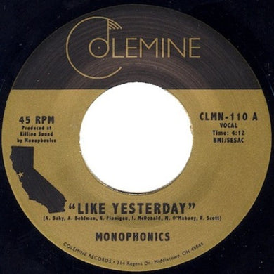 Monophonics: Like Yesterday (7-Inch Single)