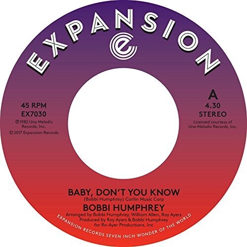 Humphrey, Bobbie: Baby Don't You Know (7-Inch Single)