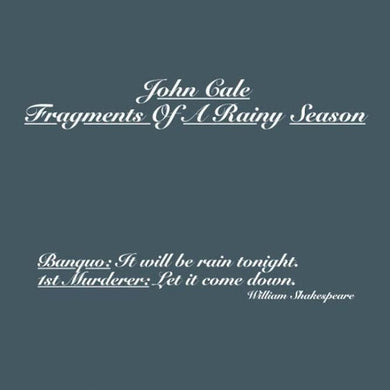 Cale, John: Fragments Of A Rainy Season (Vinyl LP)