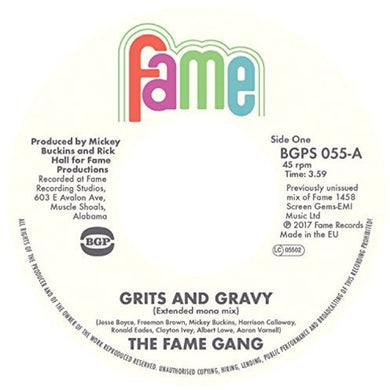 Fame Gang: Grits & Gravy (Full Length Mono) / Crime Don't Pay (7-Inch Single)