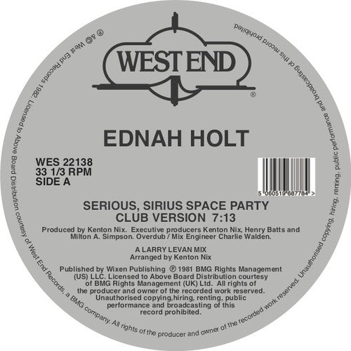 Holt, Ednah: Serious Sirius Space Party (12-Inch Single)