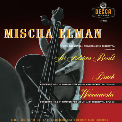 Elman, Mischa: Bruch & Wieniawski Concertos (Vinyl LP)