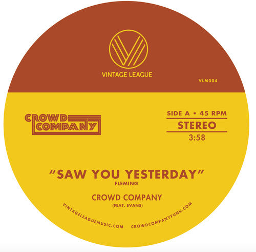 Crowd Company: Saw You Yesterday / Can't Get Enough (7-Inch Single)