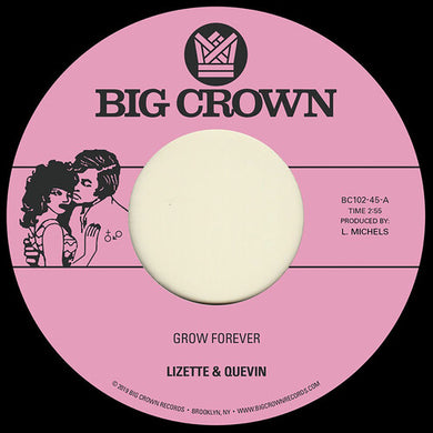Lizette & Quevin: Grow Forever / Now It's Your Turn To Sing (7-Inch Single)