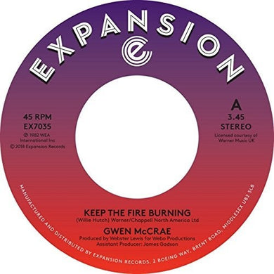 McCrae, Gwen: Keep The Fire Burning / Funky Sensation (7-Inch Single)