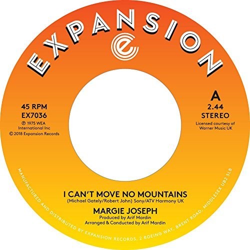 Joseph, Margie: I Can't Move No Mountains / Come On Back To Me Lover (7-Inch Single)