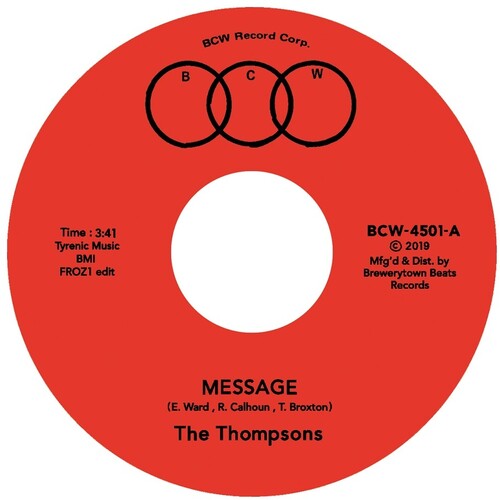 Thompsons: Message (Froz1 Edit) / I'll Always Love You (7-Inch Single)