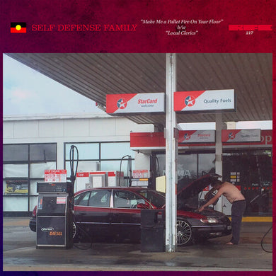 Self Defense Family: Make Me A Pallet Fire On Your Floor / Local Clerics (Blue Vinyl) (7-Inch Single)