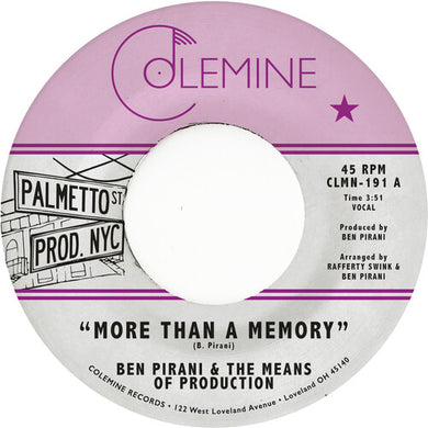 Pirani, Ben: More Than A Memory (7-Inch Single)
