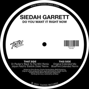 Garrett, Siedah: Do You Want It Right Now 2021 Remixes (12-Inch Single)
