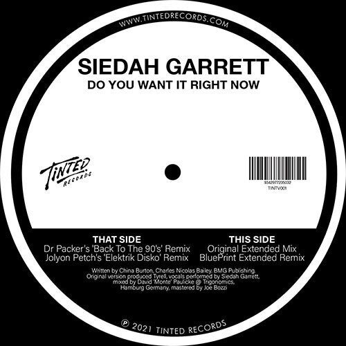 Garrett, Siedah: Do You Want It Right Now 2021 Remixes (12-Inch Single)