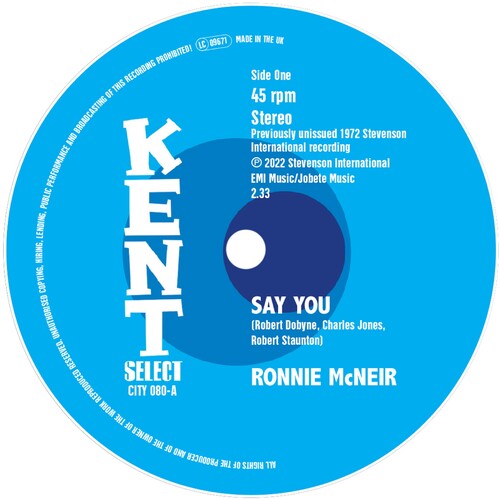 McNeir, Ronnie: Say You / I'M Sorry (7-Inch Single)