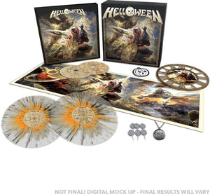 Helloween: Helloween - Limited Boxset includes 2LP's on Clear with Orange & Black Splatter Vinyl, 2CD's, Unique Helloween Clock, Album Cover Print, Six Pins, A Chain, A Patch & Certificate (Vinyl LP)