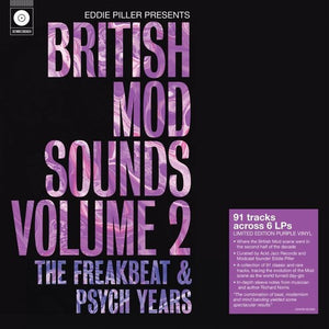 Eddie Piller British Mod Sounds 60s V2 / Various: Eddie Piller Presents British Mod Sounds Of The 1960s Volume 2: The Freakbeat & Psych Years / Various - 6LP Boxset on 140-Gram Purple Colored Vinyl (Vinyl LP)