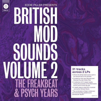 Eddie Piller British Mod Sounds 60s V2 / Various: Eddie Piller Presents British Mod Sounds Of The 1960s Volume 2: The Freakbeat & Psych Years / Various - 140-Gram Black Vinyl (Vinyl LP)