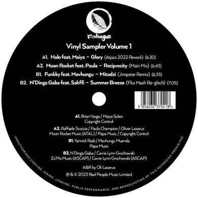 Foliage Records : Vinyl Sampler Vol. 1 / Various: Foliage Records : Vinyl Sampler Vol. 1 (Various Artists) (12-Inch Single)