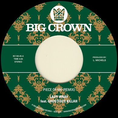 Lady Wray / Pete Rock: Piece Of Me (feat. Ghostface Killah) b/w Joy & Pain (Pete Rock Remix) (7-Inch Single)