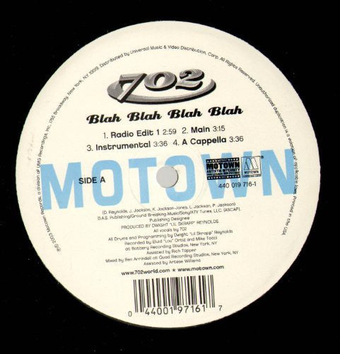 702: Blah Blah Blah (12-Inch Single)