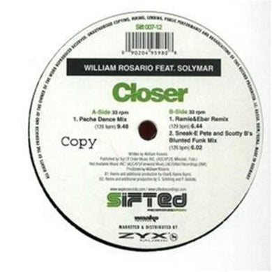 William Rosario: Closer (12-Inch Single)